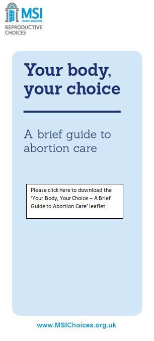 Abortion care leaflet